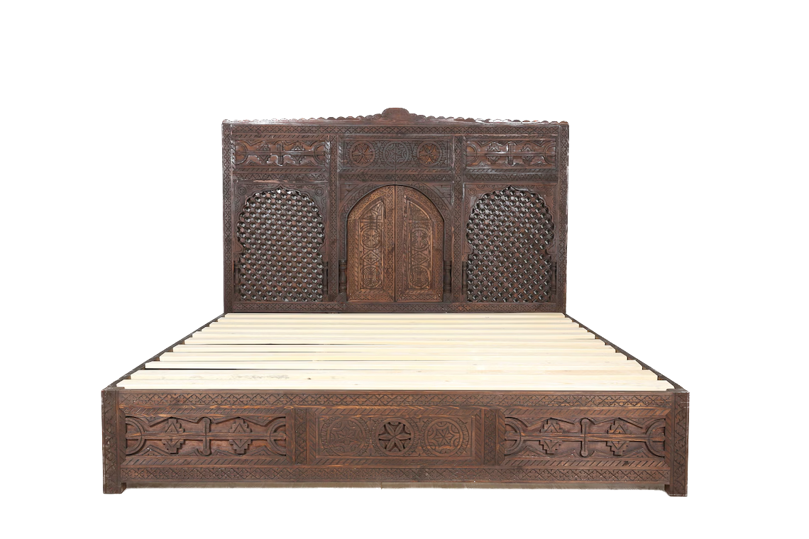 A durable and stylish wooden bed frame that will last for years.