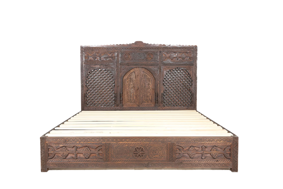 A unique piece of furniture that will make a statement in any bedroom.