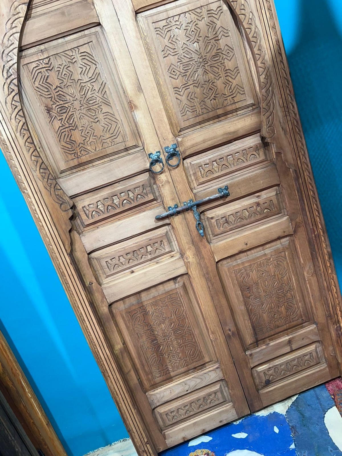 Carved Moroccan Interior Door, Berber Antique  Door, Entrance Door, Antique Door, Entryway Door, Traditional Design, Home Entryway doors,