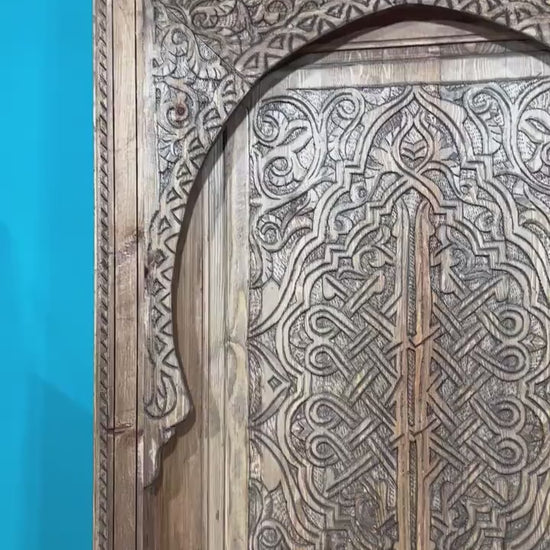 Wooden Unique Door  , Craved wooden door , Moroccan Wall Door