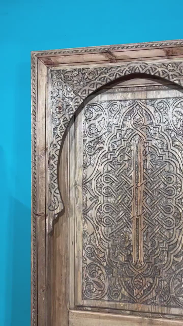 Wooden Unique Door  , Craved wooden door , Moroccan Wall Door