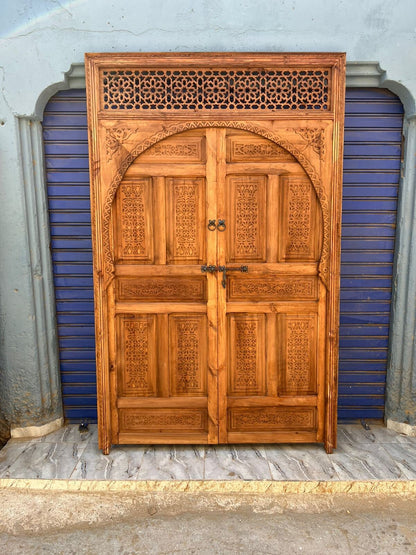 Magnifique Wooden Door Handcrafted with the best quality of wood, for your Home, Interior designer, home gift, Moroccan doors, modern door
